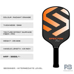 Specton Classic Series Pickleball Paddle – Radiant Orange | Best Pickleball Paddle India for Beginners.
