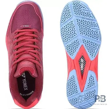 Yonex Tour Skill 2 JR Badminton Shoes (CABERNET FLAME / SCARLET MOUNTAIN).