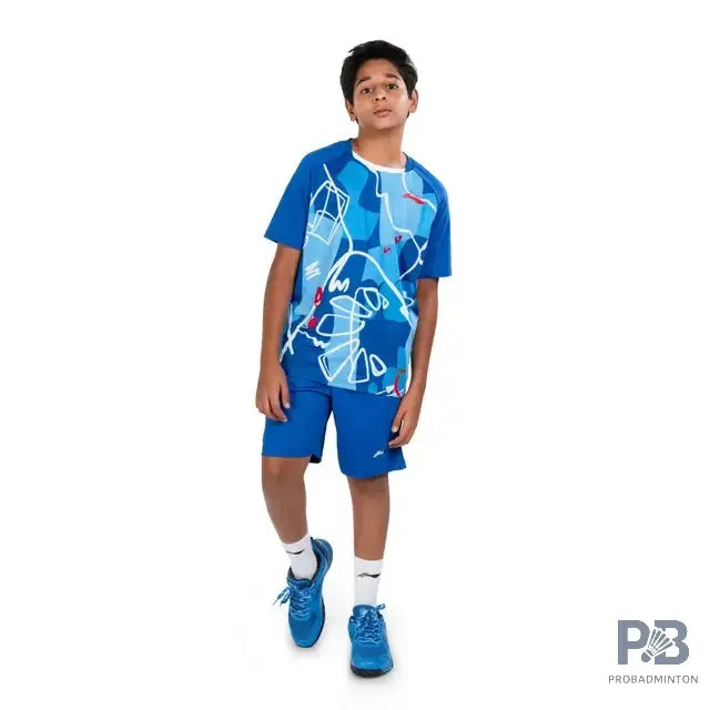 Li-Ning Ultra III Badminton Shoe ( Azur Blue / Dress Blue) JR.