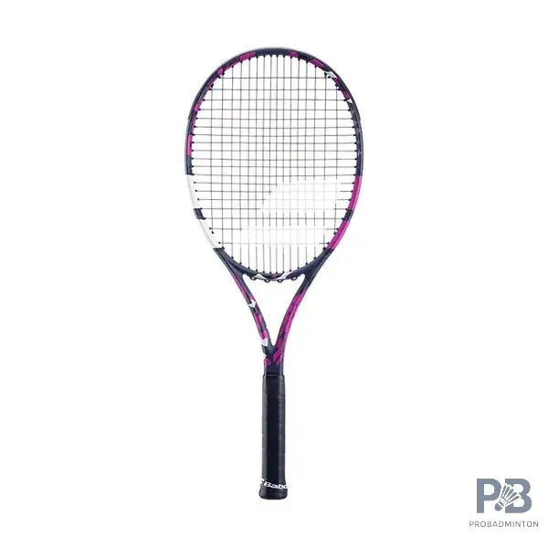 Babolat Boost Aero  Tennis Racquet (Strung) - Power & Maneuverability | Grey/Pink/White | Best Price in India.