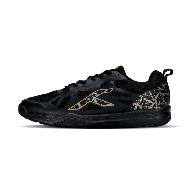 Hundred Blade Badminton Shoe | BLACK / GOLD.