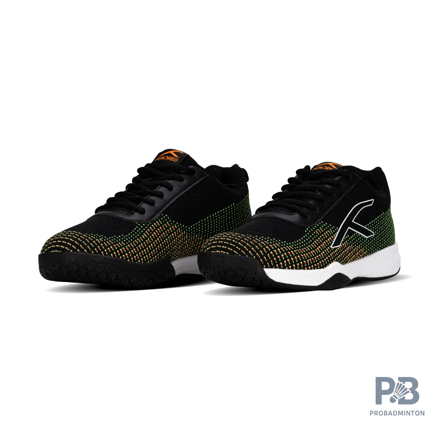 Hundred Blade Lite Badminton Shoe | Black/Orange/White.