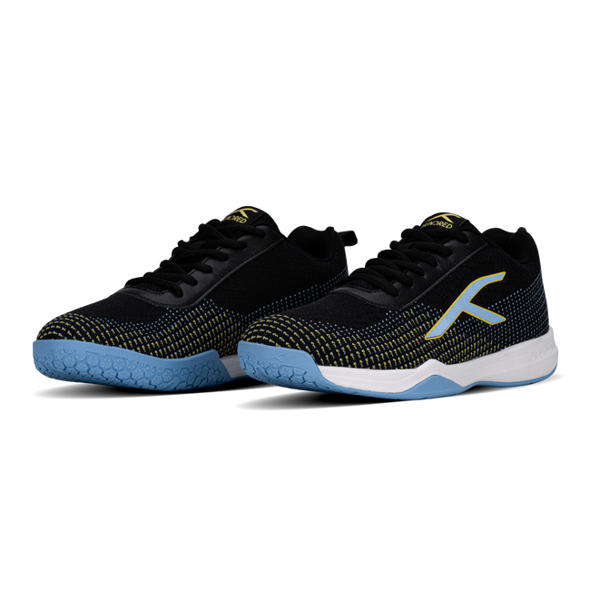 Hundred Blade Lite Badminton Shoe | BLACK/BLUE/YELLOW.