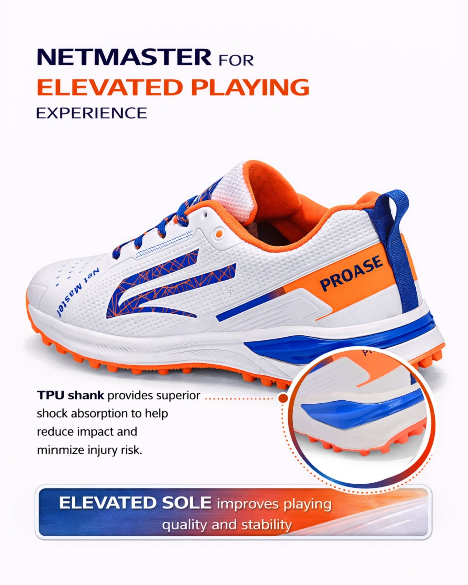 ASE Net Master- Cricket Shoes - Blue