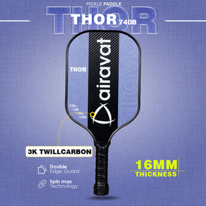 Airavat Thor 7408 Pickleball Paddle in Red/Blue - Graphite Surface for Power & Spin | ProBadminton.in