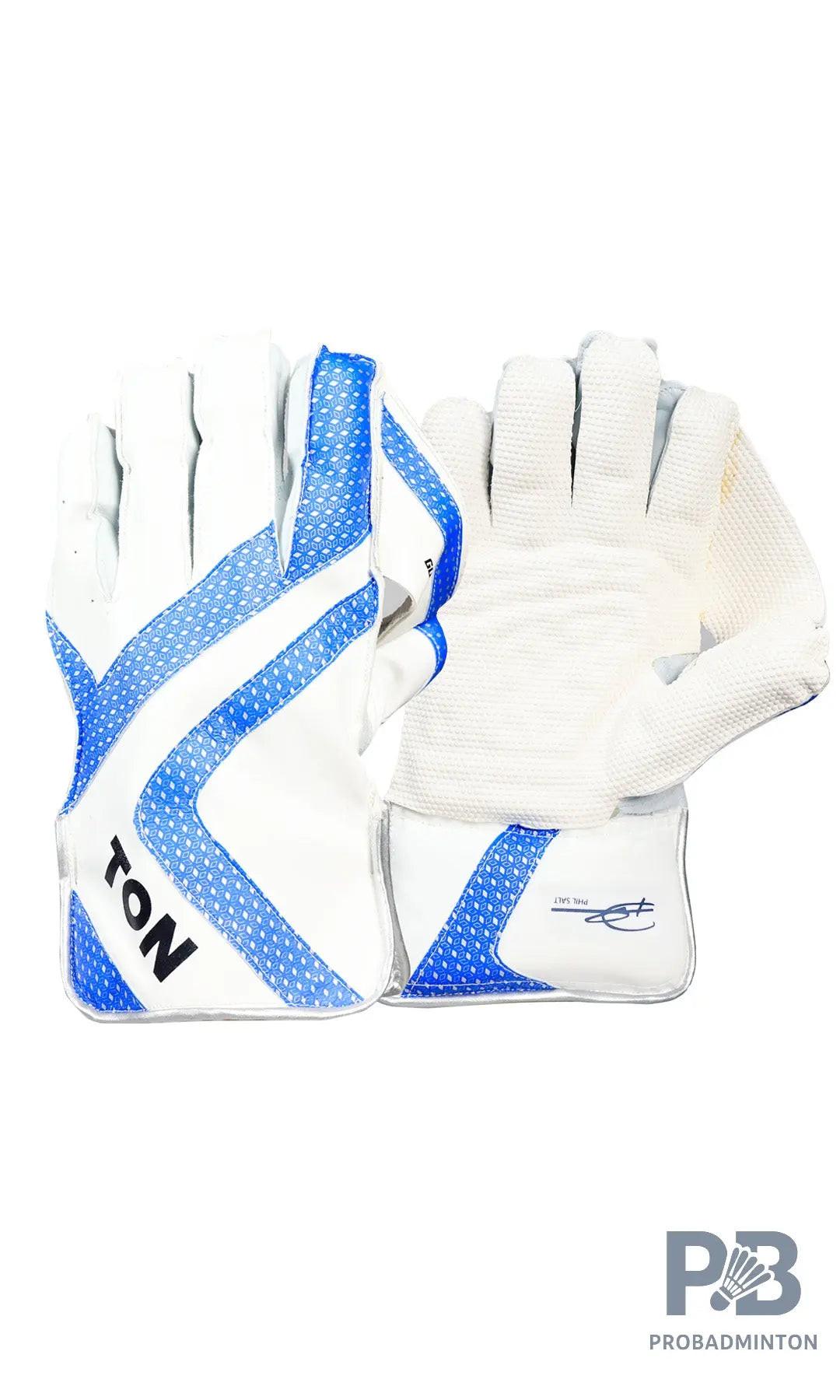 SS Ton Gutsy Wicket Keeping Gloves – Men’s Professional Cricket WK Gloves with Ping Pong Rubber Grip, Leather Palm & PVC Backing.