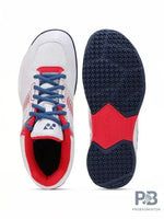 Yonex Strider Flow Wide Power Cushion Badminton Shoes (White / Red).
