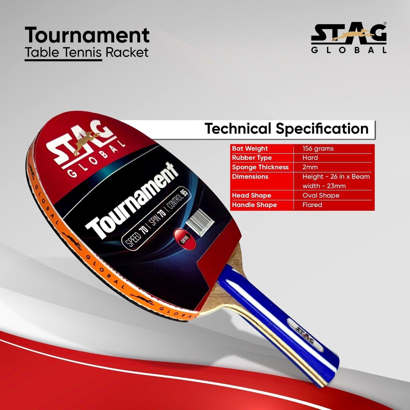 Stag Tournament Table Tennis Racquet.