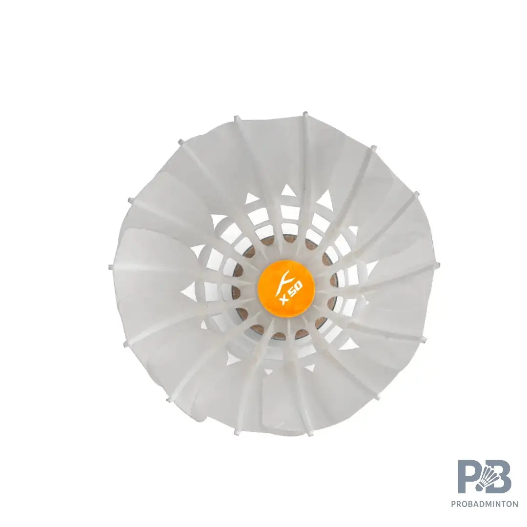 X-Fusion X50 Badminton Feather Shuttlecocks (Pack of 12) | Probadminton.in | Speed 76 and Speed 77.