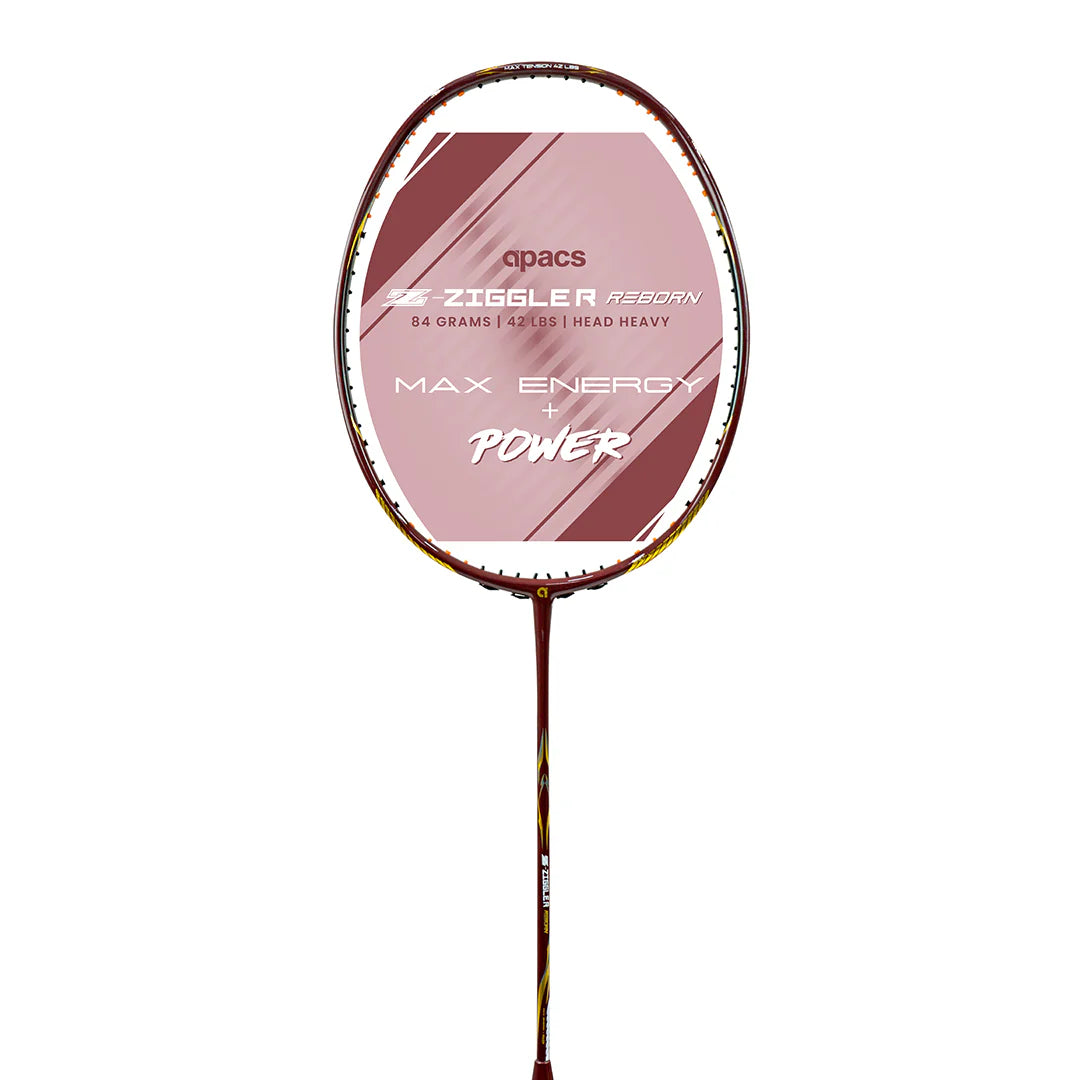 apacs z ziggler reborn badmnton raket unstrung maroon

