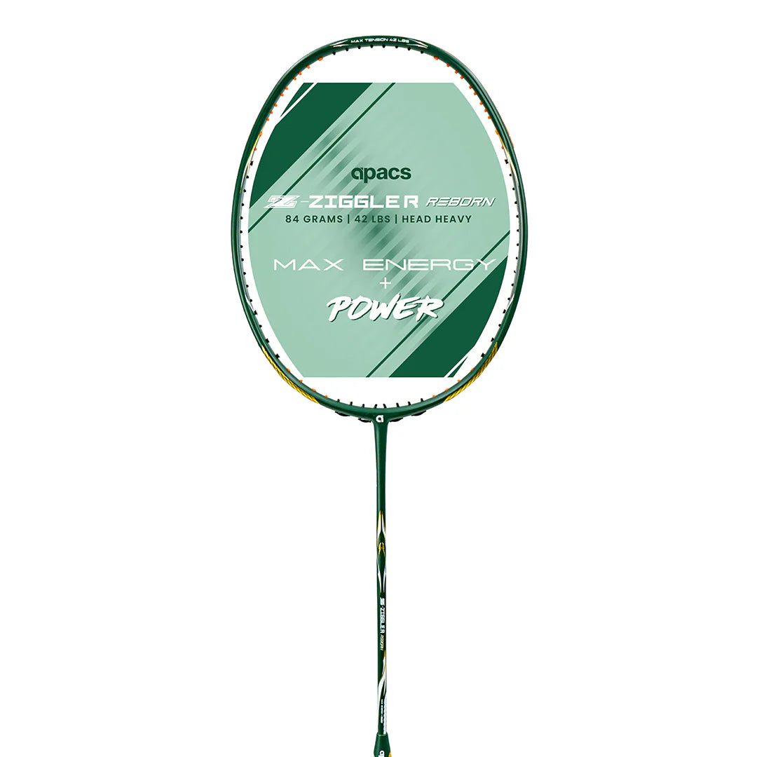 apacs z ziggler reborn badmnton raket unstrung green

