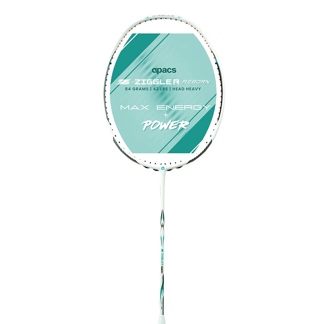 apacs z ziggler reborn badmnton raket unstrung white

