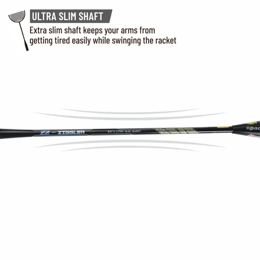 Apacs Z-Ziggler Badminton Racket (Unstrung) - Navy Blue – Powerful Stiff Racket for Advanced Players | Probadminton