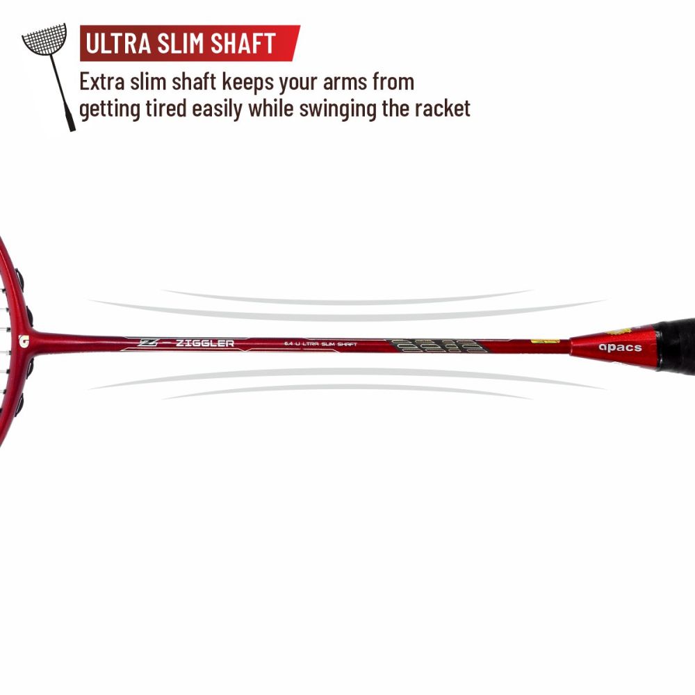 apacs ziggler red unstrung stiff shaf power


