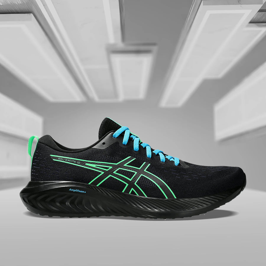 ASICS GEL-EXCITE 10 (BLACK/NEW LEAF) RUNNING SHOES