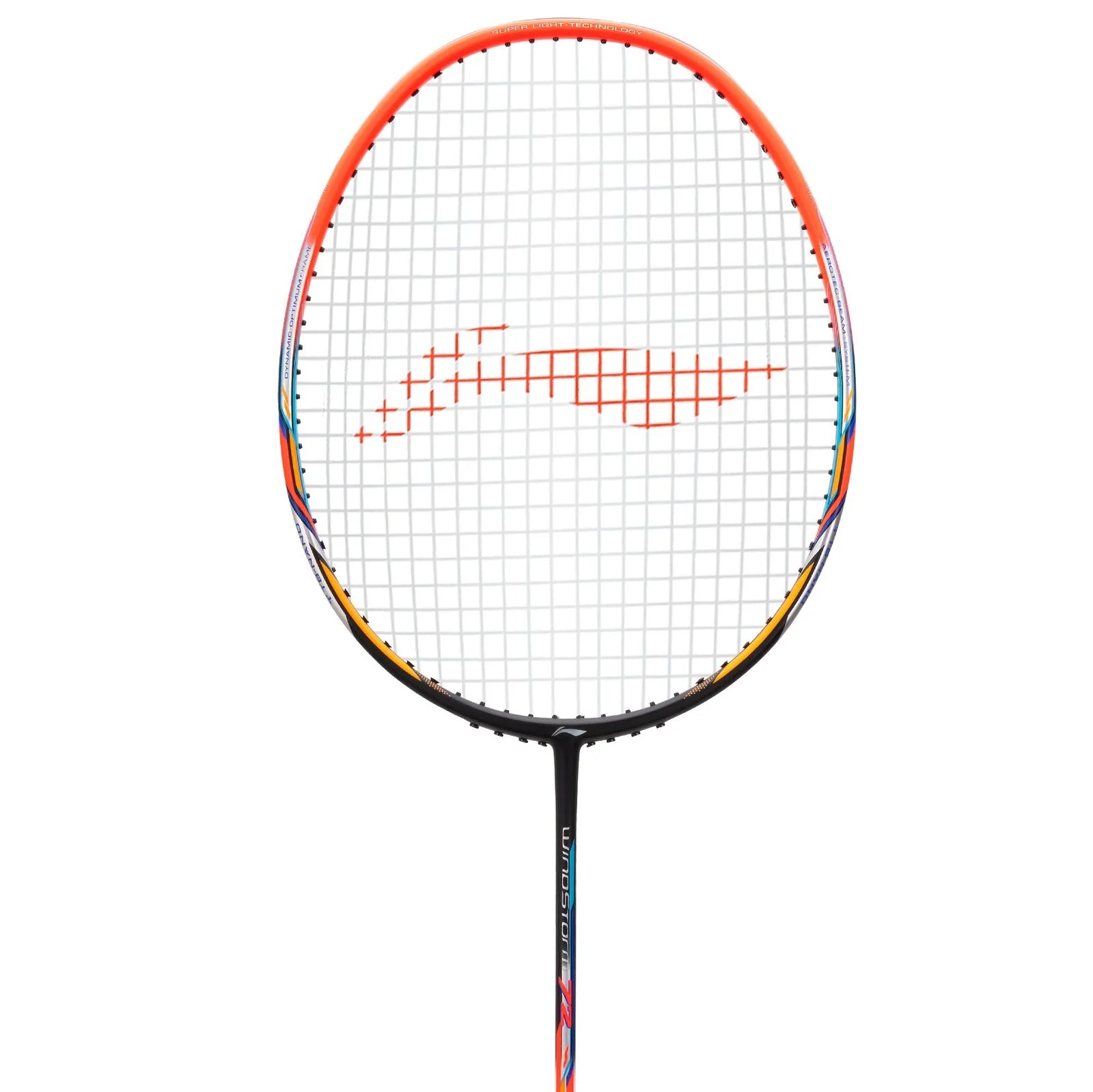 Li-Ning Windstorm 72 Badminton Racket (Black/Orange/White) | Ultra-Light 72g Speed Racket for Fast Attacking Play – Probadminton.in.