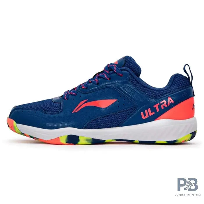Li-Ning Ultra Speed Badminton Shoes | Navy Blue/Orange/Lime.