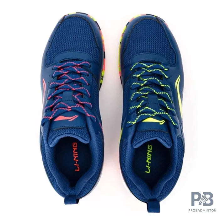 Li-Ning Ultra Speed Badminton Shoes | Navy Blue/Orange/Lime.