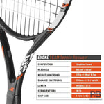 Babolat Evoke Tour Tennis Racquet (105sq.in, Strung) - Power & Control | Black/Orange | Best Price India.