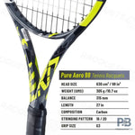 Babolat Pure Aero 98 Tennis Racquet (Unstrung) – 8th Gen Spin Monster | 305g Pro-Level Performance | Best Price India.