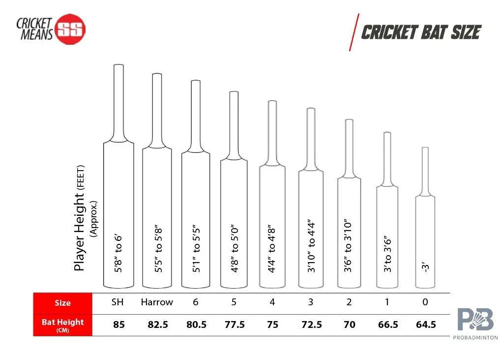 SS Power Play English Willow Cricket Bat – Short Handle (SH) | Professional Grade Cricket Bat.