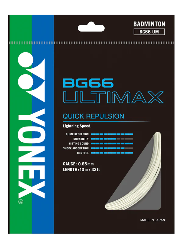 Yonex BG66 Ultimax – Ultra-Thin High-Performance Badminton String