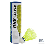 Yonex Mavis 350 Blue Cap Yellow Nylon Shuttlecock | Premium Training & Recreational Shuttle | Pro Badminton India.