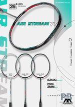 Power Max Air Stream 77 Gutted ,Frame  Badminton Racket  – Lightweight & Durable | Best Price in India for Beginners.