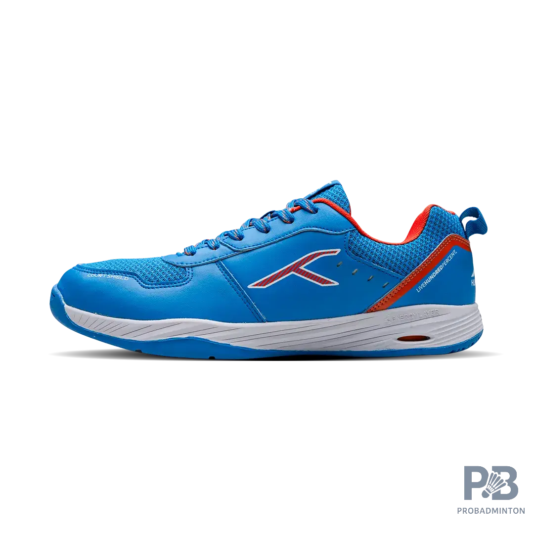 Hundred court shield  Badminton Shoes blue/orange/white.