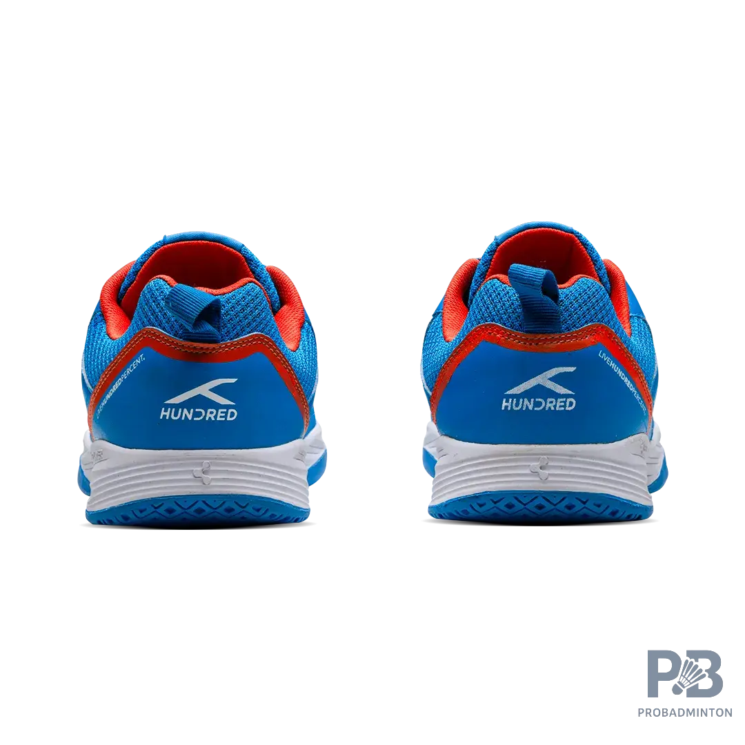 Hundred court shield  Badminton Shoes blue/orange/white.