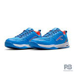 Hundred court shield  Badminton Shoes blue/orange/white.