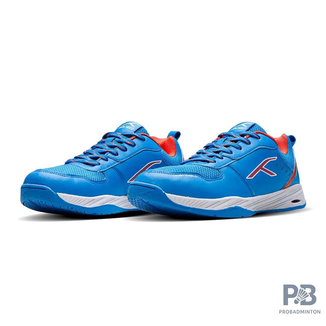 Hundred court shield  Badminton Shoes blue/orange/white.