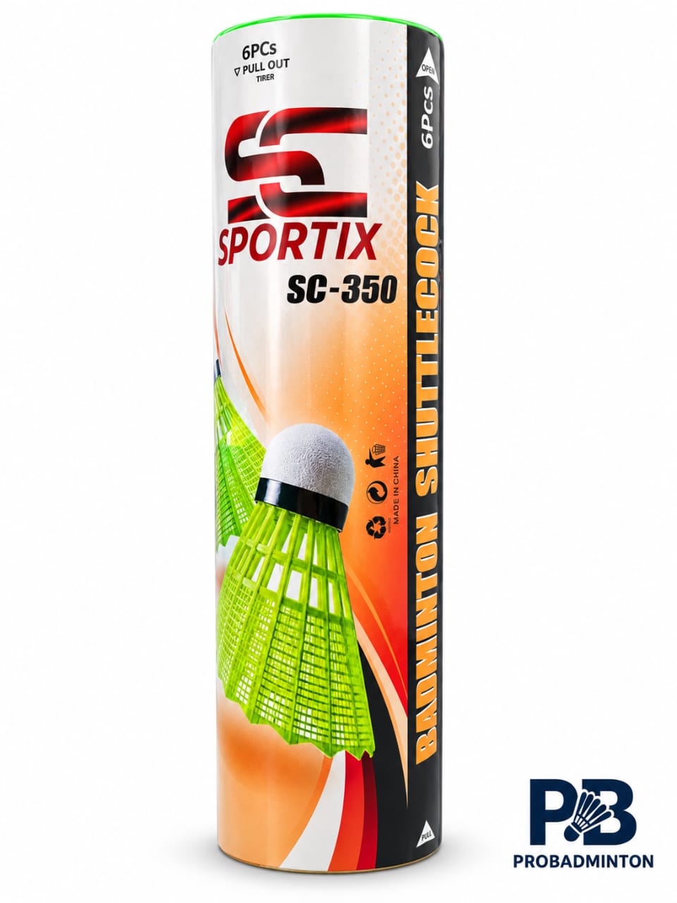 SC-350 badminton shuttlecock product packaging