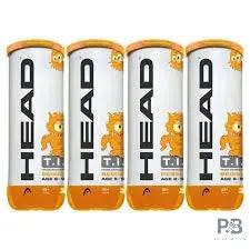 HEAD T.I.P. II Tennis Balls - Best Tennis Ball Price in India | 75% Slower for Kids 5-8 Yrs | ITF Approved | Orange/Yellow | Top Tennis Ball Brand.