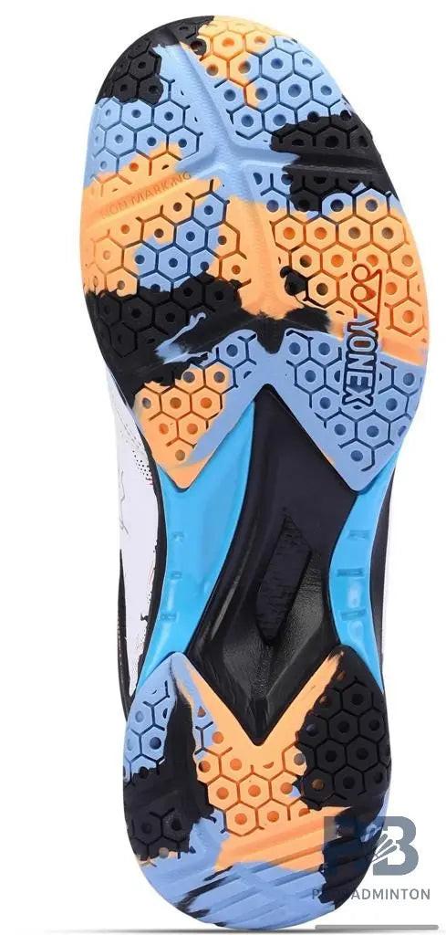 Yonex Arma Force Badminton Shoes for Men (White/Black/Mali Blue).