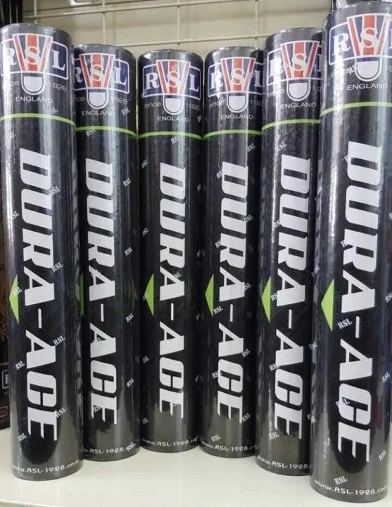 RSL Dura Ace Badminton Shuttlecock – 12pcs Tube, Speed 77, Durable & Affordable.