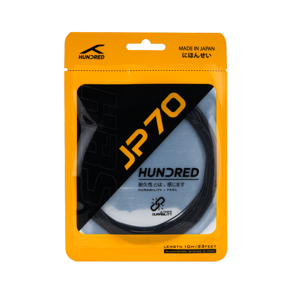 hundred badmnton string jp70 graphite blak

