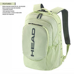 head pro backpack 30 litr green lime for 3 rakets

