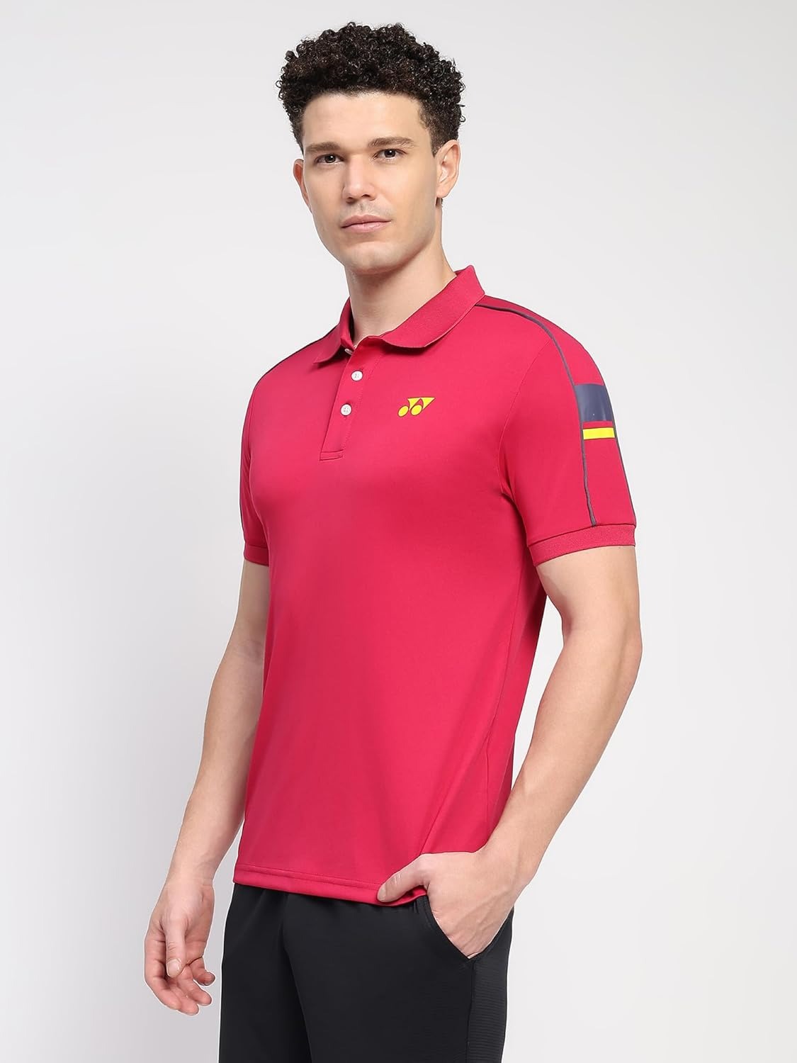 yonex 2735 cerise badmintn polo

