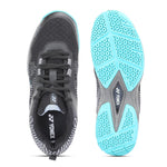 Yonex V100 i mens badminton shoe black sky blue