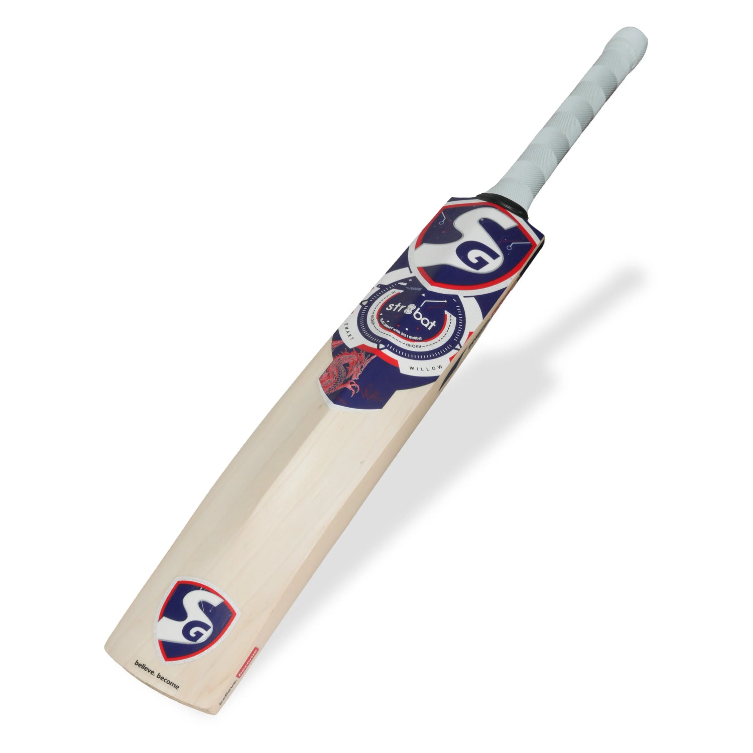SG KLR 250 English Willow Str8bat Sensor Cricket Bat – Hand-Selected Willow, Extended Sweet Spot & Premium Cane Handle.