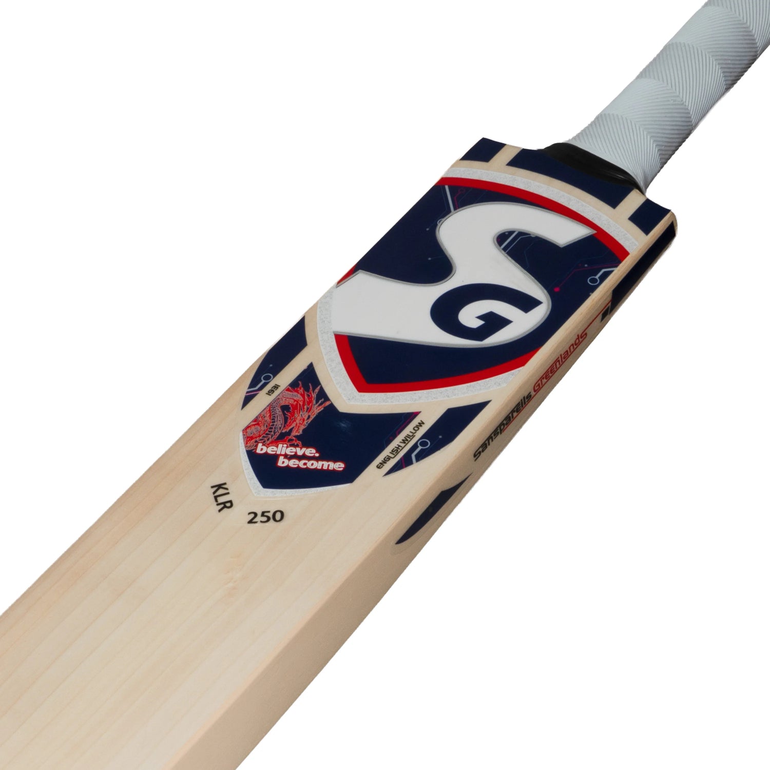 SG KLR 250 English Willow Str8bat Sensor Cricket Bat – Hand-Selected Willow, Extended Sweet Spot & Premium Cane Handle.