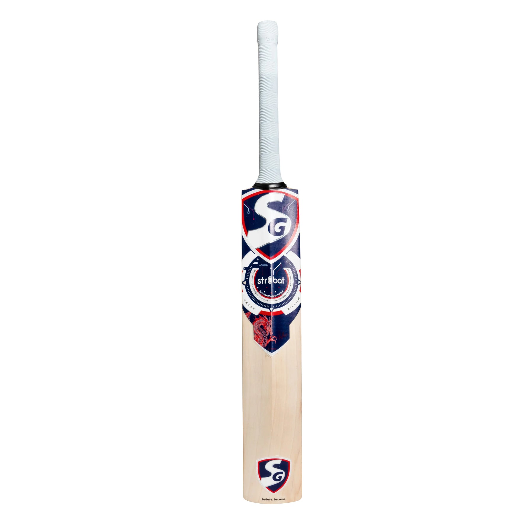 SG KLR 250 English Willow Str8bat Sensor Cricket Bat – Hand-Selected Willow, Extended Sweet Spot & Premium Cane Handle.