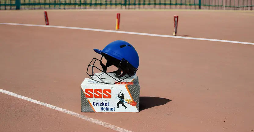 SSS Cricket Helmet for Men & Boys – Adjustable Steel Grill | Lightweight Protective Cricket Helmet | Buy Online at Probadminton.in.
