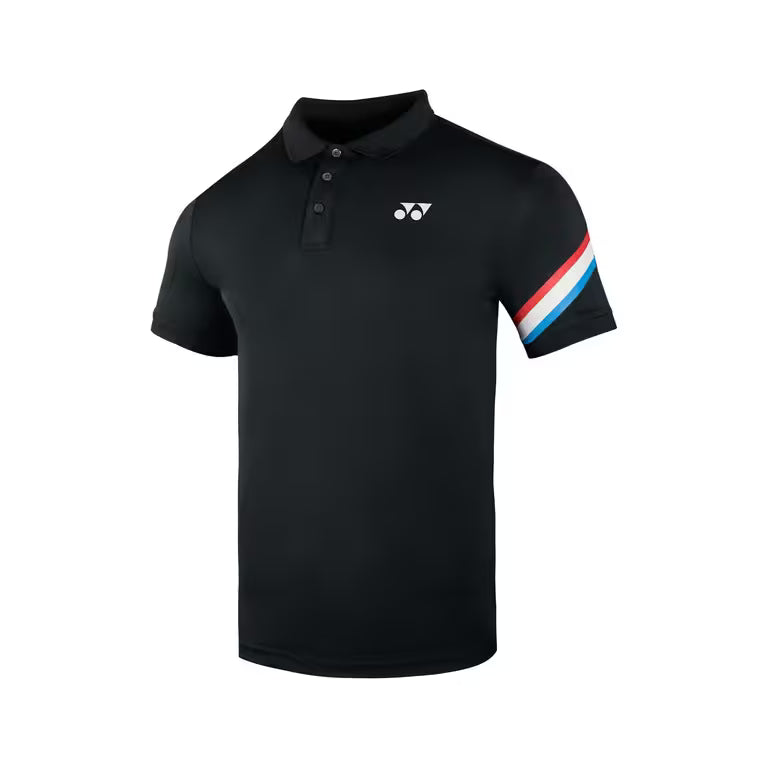 Yonex Polo T-Shirt 2734 - Jet Black | Badminton, Tennis & Squash Sportswear | Tru Air Lite | Fast Dry & Moisture Absorption