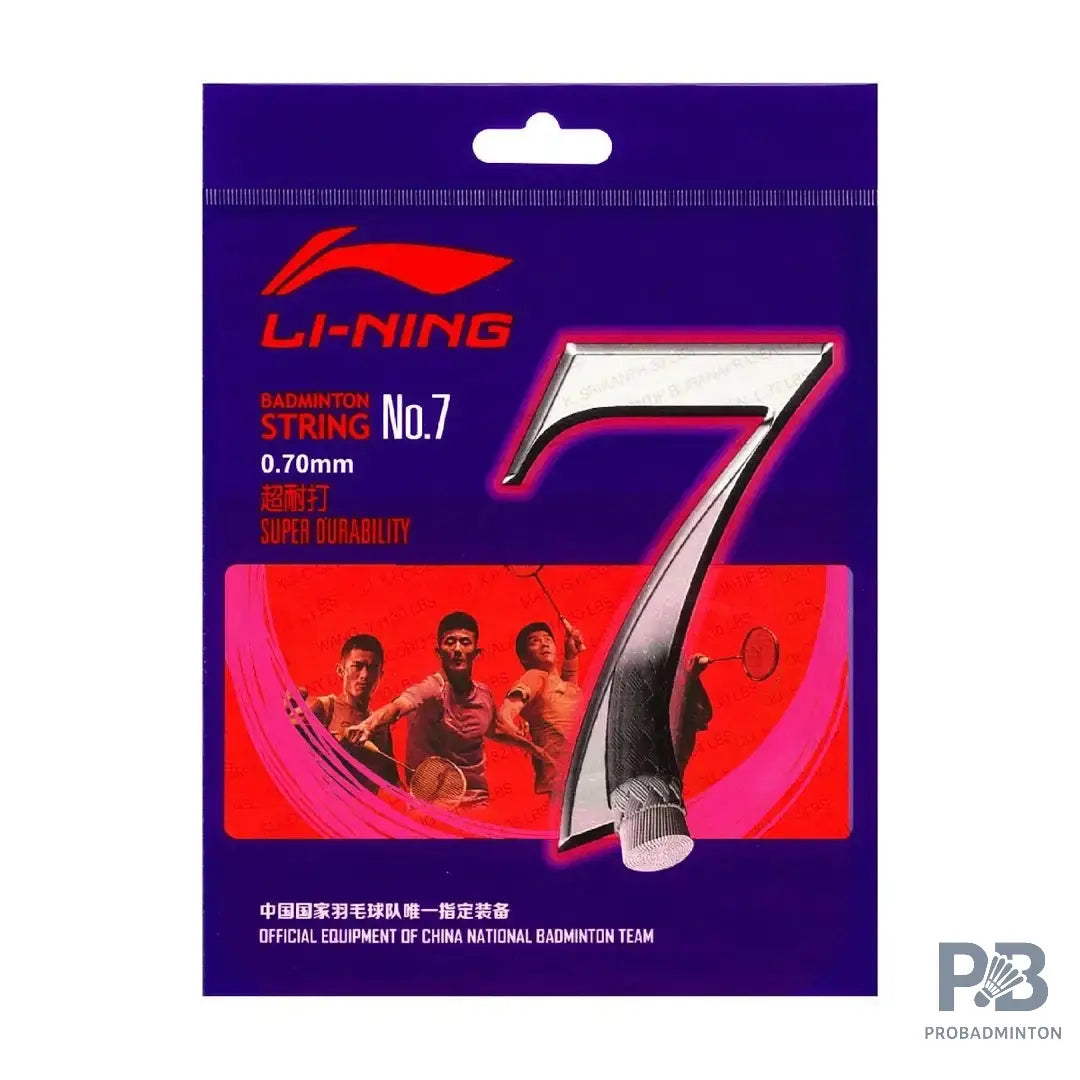 Li-Ning No.7 Badminton String 10M – High Durability & Control (Multiple Colors).