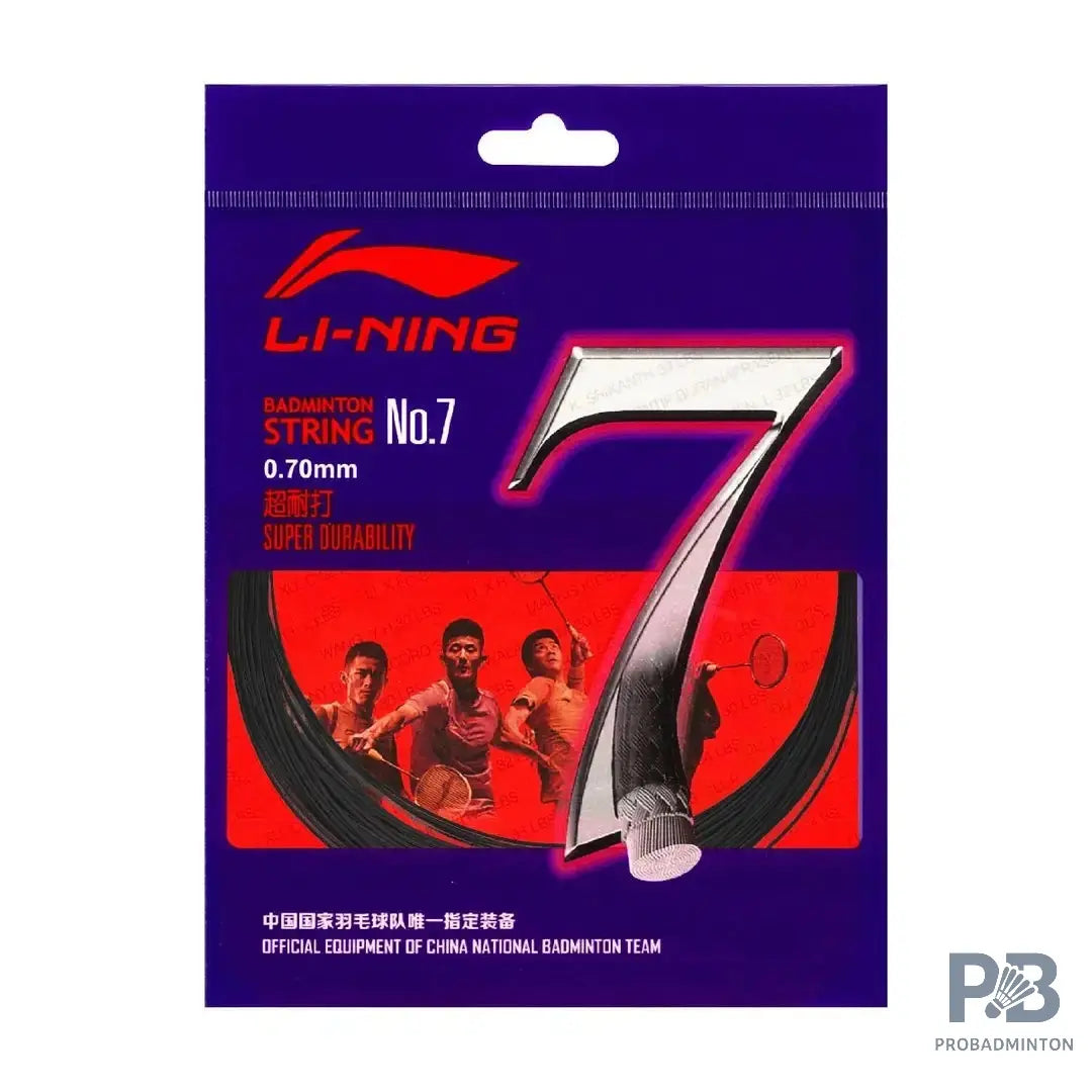 Li-Ning No.7 Badminton String 10M – High Durability & Control (Multiple Colors).