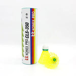 Konex CLS 350 Nylon Badminton Shuttlecock – Medium Speed 77 | Pack of 6 | Neon Yellow | ProBadminton.in.