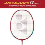 Yonex Arcsaber 73 Light Ruby Red racket frame close up