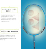 Yonex Aqua Blue lightweight badminton racket full view